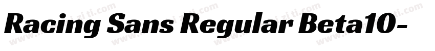 Racing Sans Regular Beta10字体转换